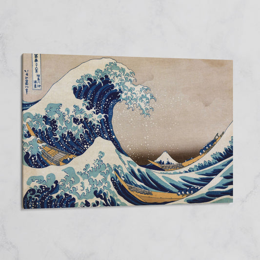 The Great Wave off Kanagawa. Hokusai Canvas Wall Art on gallery wrap