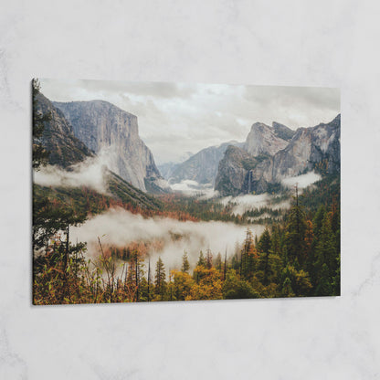 Yosemite Valley Mist and El Capitan Canvas Wall Art on gallery wrap