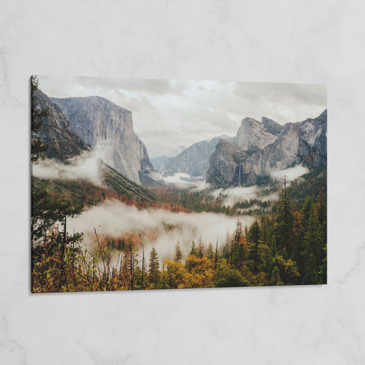Yosemite Valley Mist and El Capitan Canvas Wall Art on gallery wrap