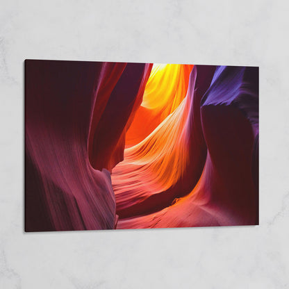 Antelope Canyon Canvas Art, Arizona Sandstone Light on gallery wrap