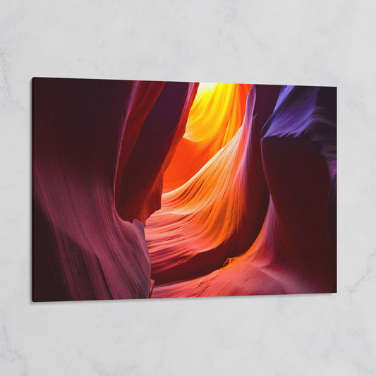 Antelope Canyon Canvas Art, Arizona Sandstone Light on gallery wrap