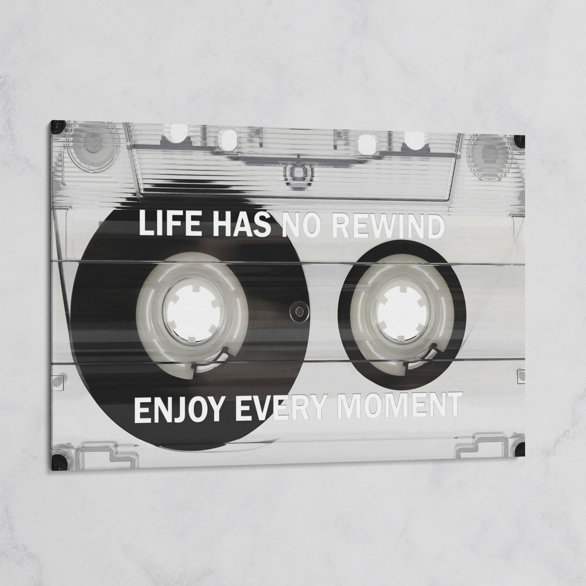 Cassette Tape Motivational Quote Canvas Wall Art on gallery wrap