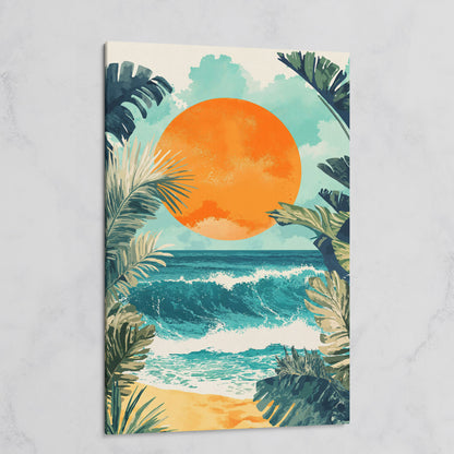 Sunny Seascape Canvas Print on gallery wrap