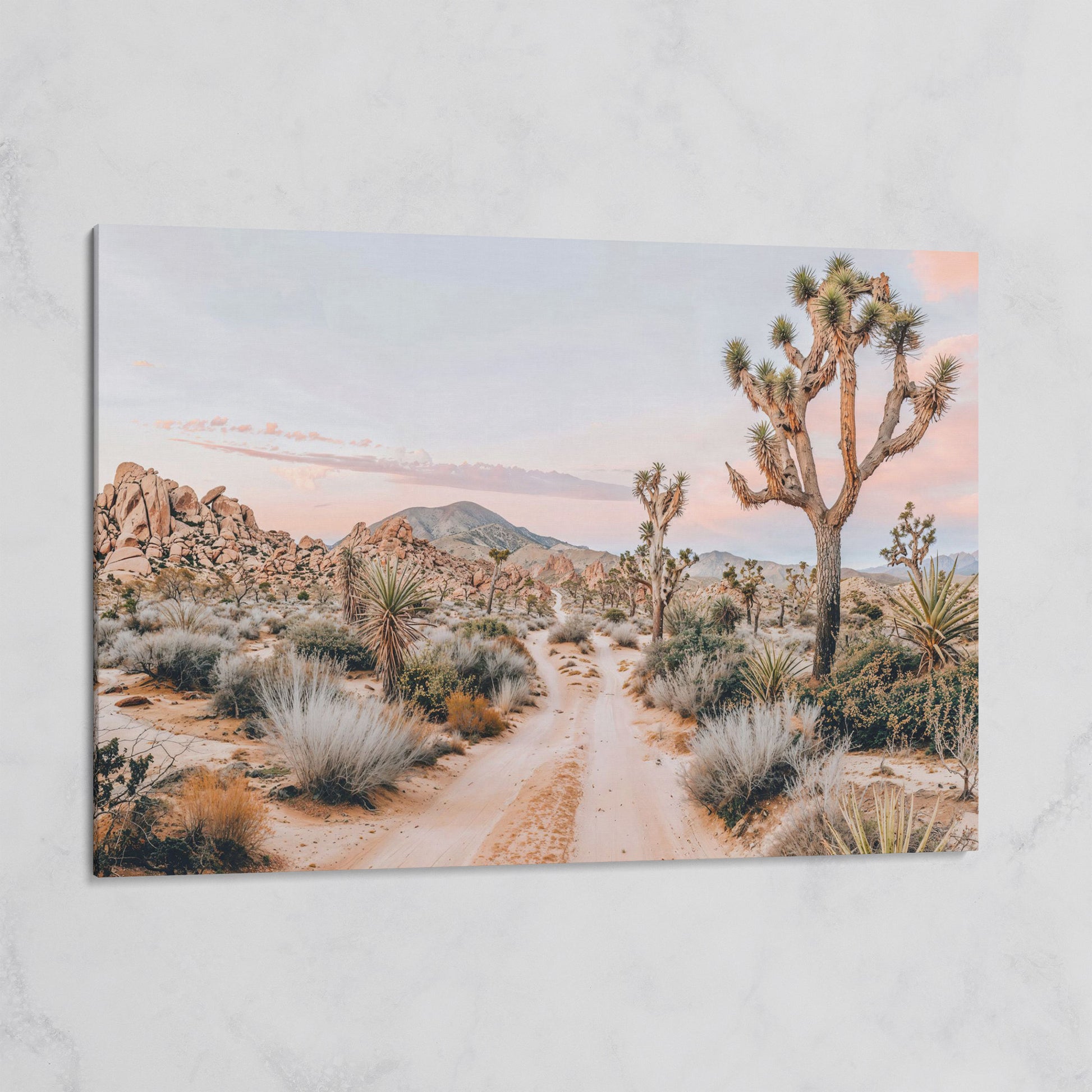 Joshua Tree Desert Canvas Print with Optional Frame on gallery wrap