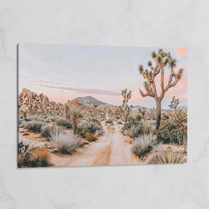 Joshua Tree Desert Canvas Print with Optional Frame on gallery wrap