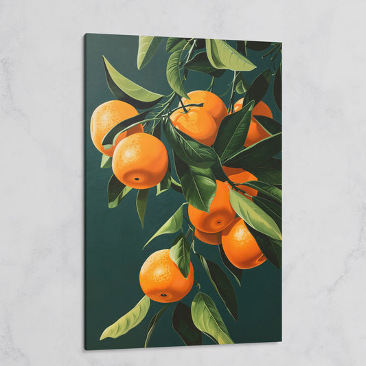Fresh Citrus Branches Canvas Print on gallery wrap