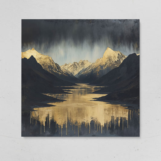 Gold River Black Mountains Canvas Print on gallery wrap
