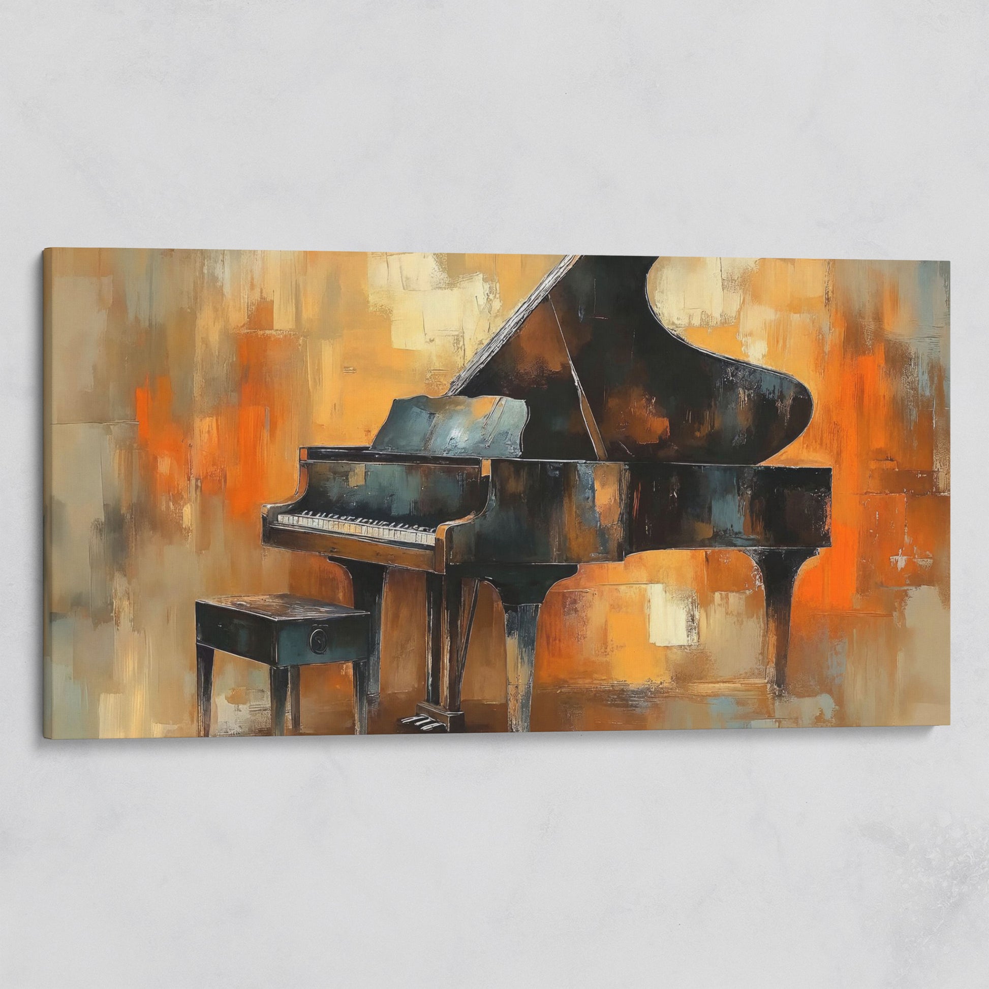 Grand Piano Canvas Wall Art on gallery wrap