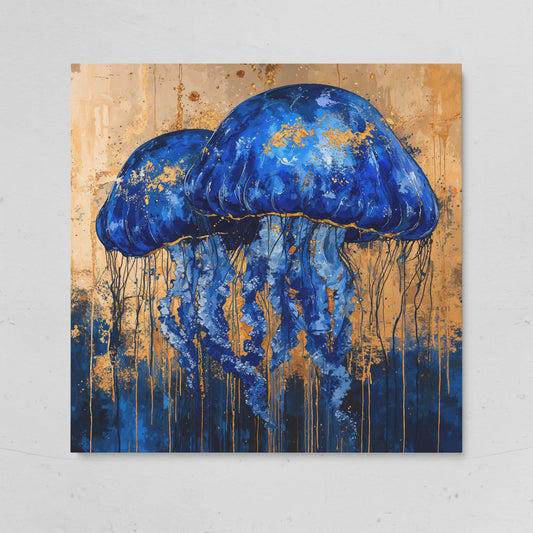 Mystical Jellyfishes Canvas on gallery wrap