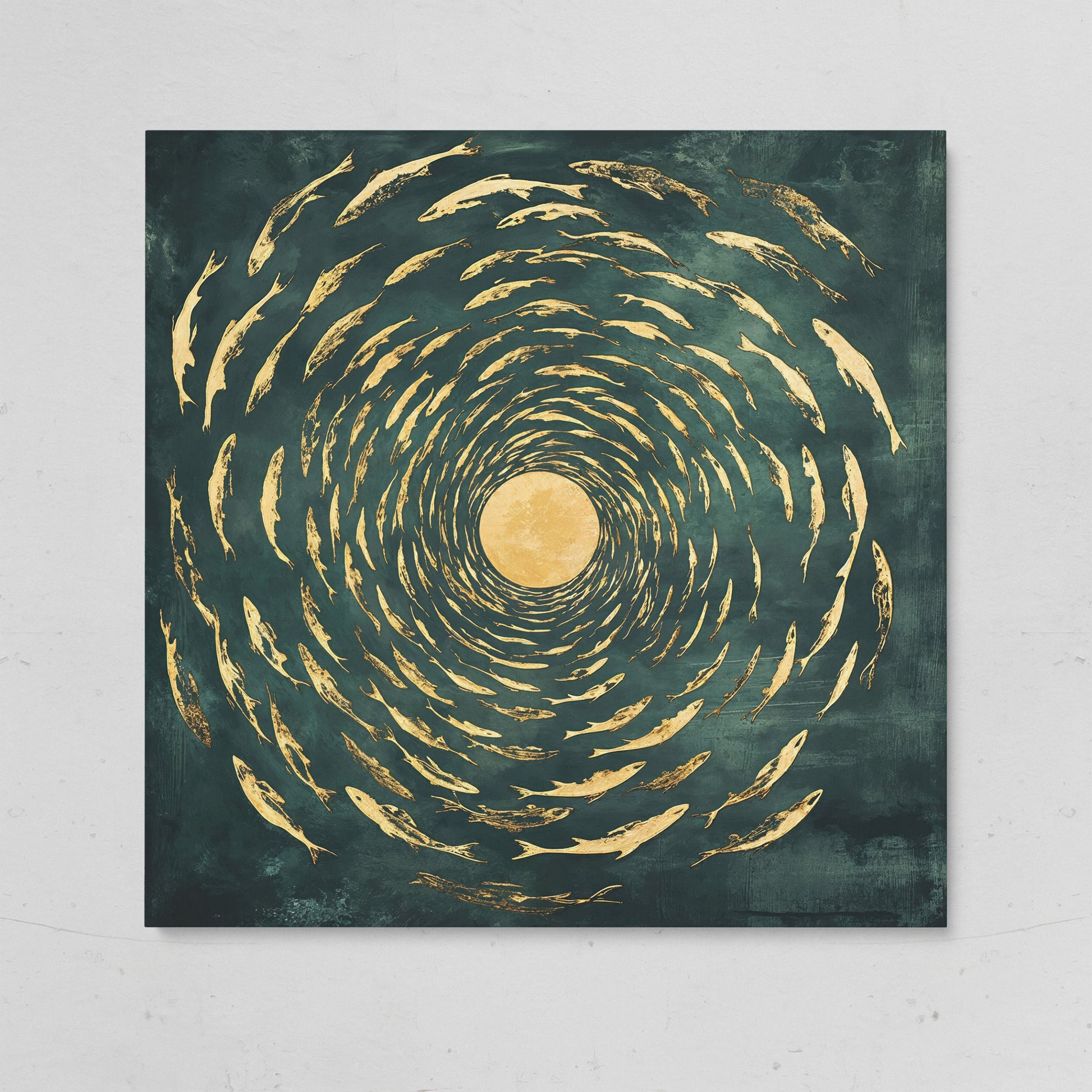 Koi Fish Spiral Canvas on gallery wrap