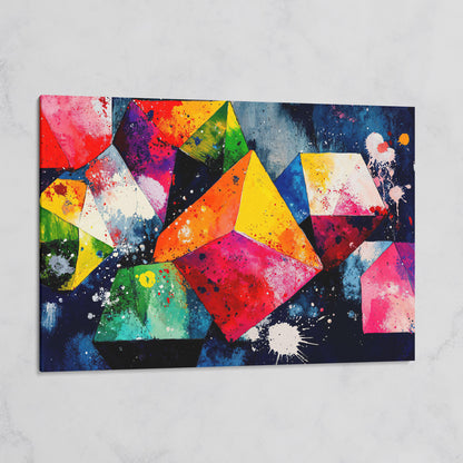 Colorful Geometric Shapes Canvas Print on gallery wrap