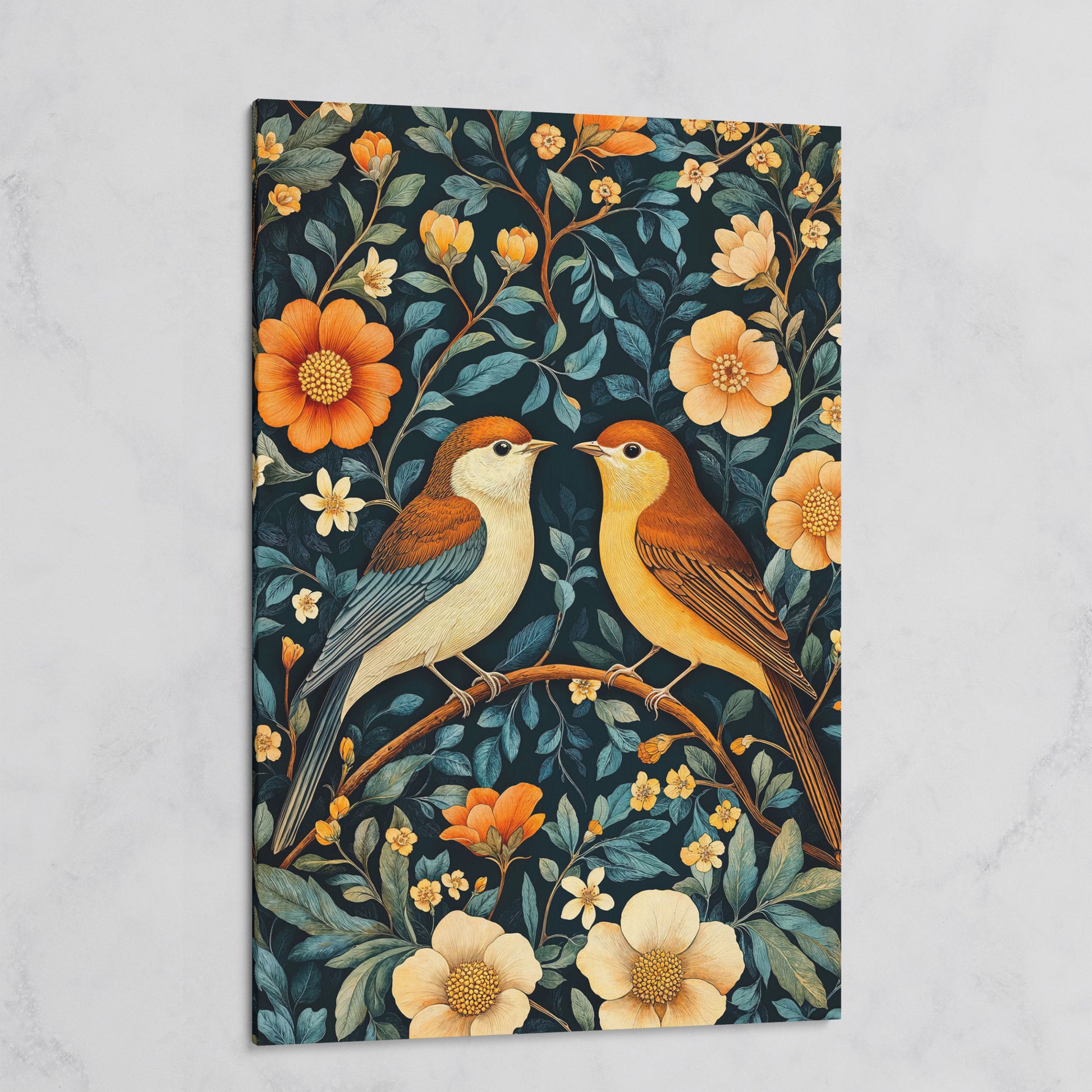William Morris Birds & Blooms Canvas Print on gallery wrap