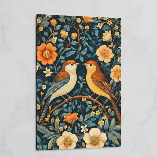 William Morris Birds & Blooms Canvas Print on gallery wrap