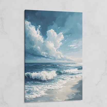 Majestic Ocean Waves Seascape Canvas on gallery wrap