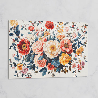 Vibrant Peony Bouquet Canvas Print on gallery wrap