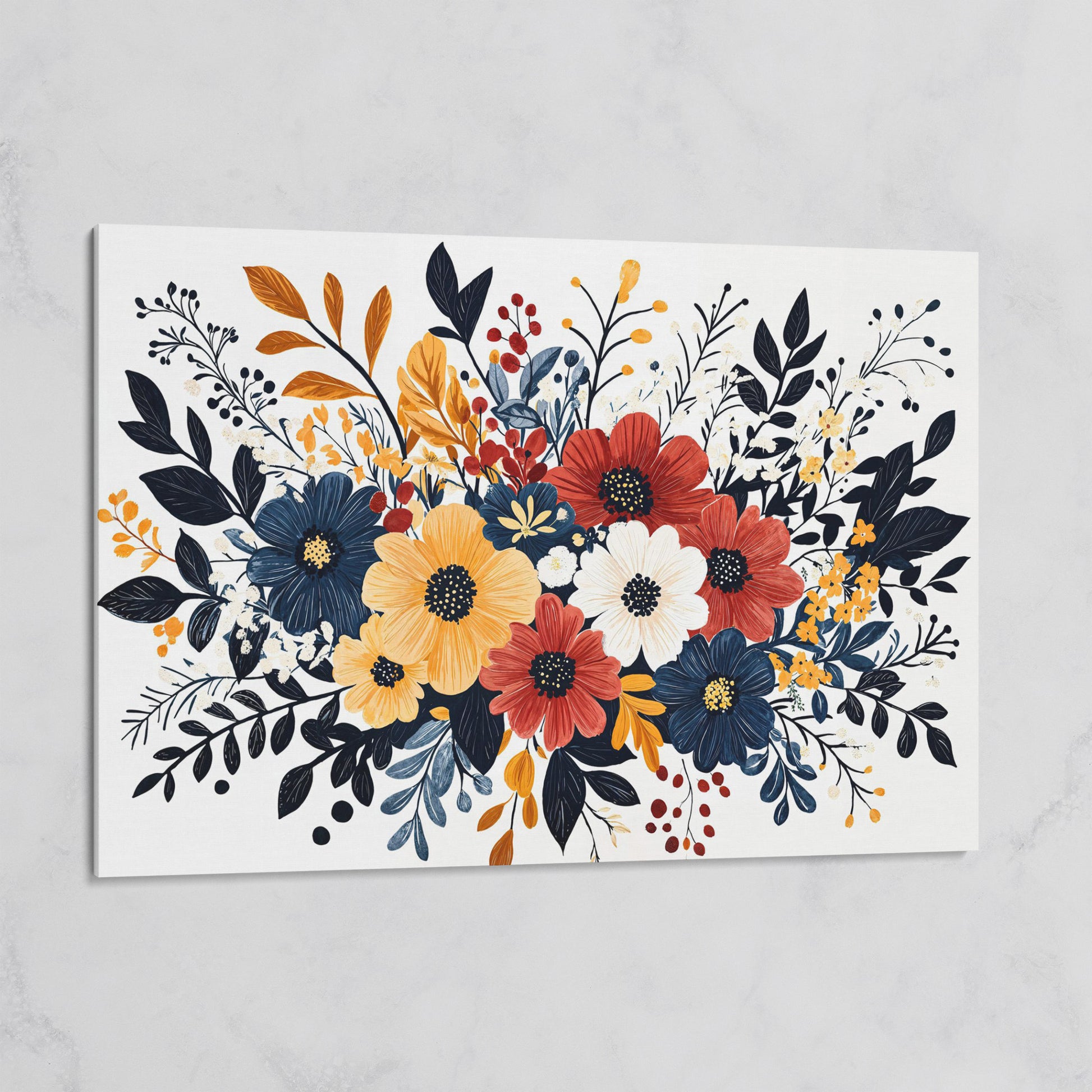 Vibrant Blooms Canvas Print for Bright Decor on gallery wrap