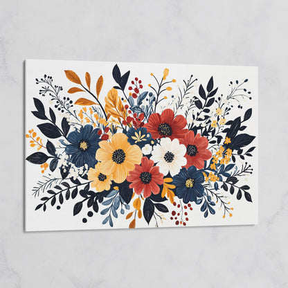 Vibrant Blooms Canvas Print for Bright Decor on gallery wrap