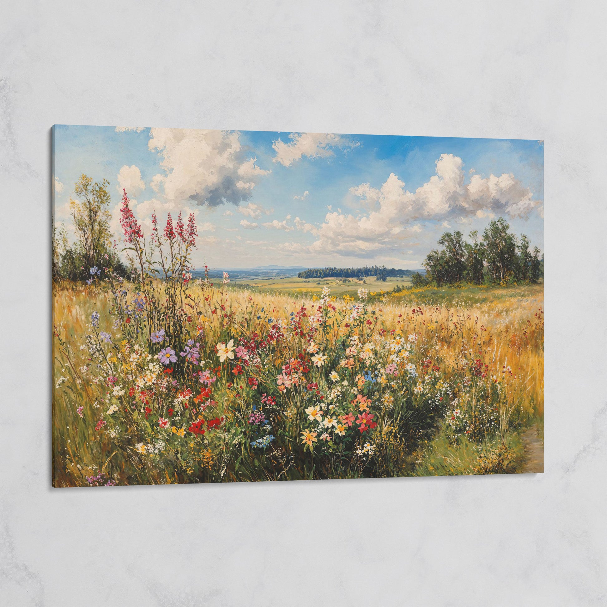 Summer Countryside Blossoms Canvas Print on gallery wrap