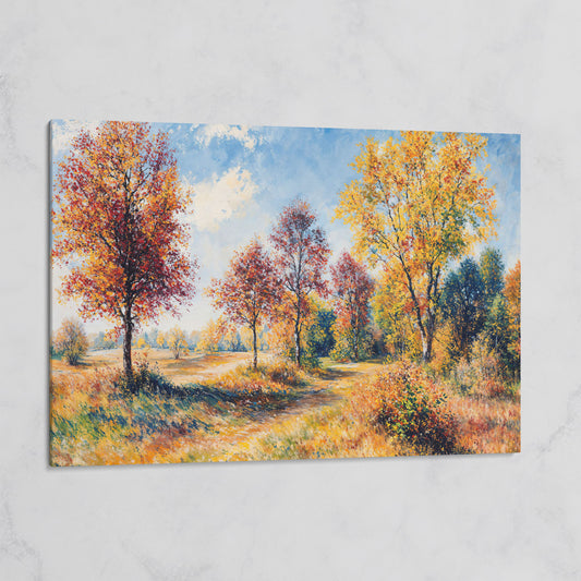 Autumn Forest Path Canvas on gallery wrap