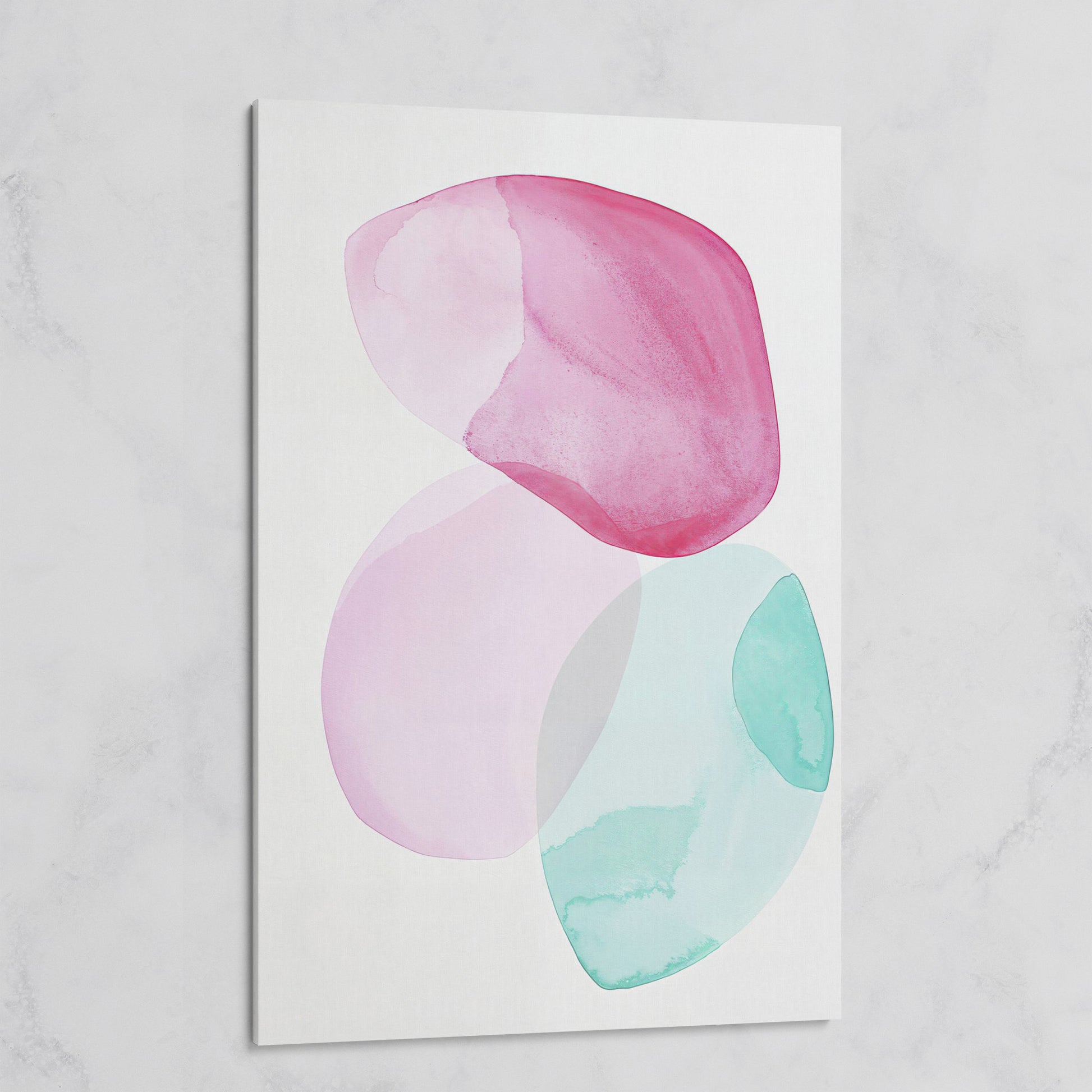 Abstract Shapes Canvas Wall Art, Portrait Print on gallery wrap