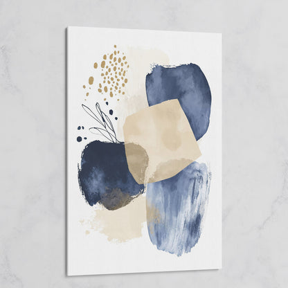 Abstract Shapes and Forms Portrait Canvas Wall Art on gallery wrap