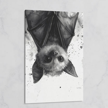 Bat Canvas Print for Nursery Walls on gallery wrap