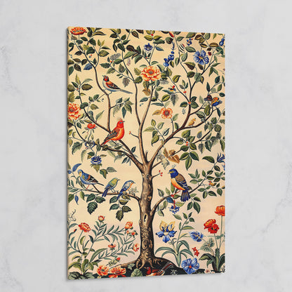 Colorful Songbirds Tree of Life Canvas on gallery wrap