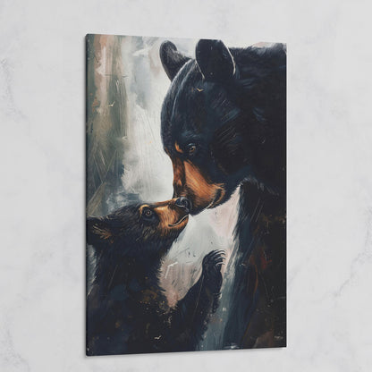 Mother and Baby Bear Canvas on gallery wrap