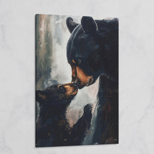Mother and Baby Bear Canvas on gallery wrap