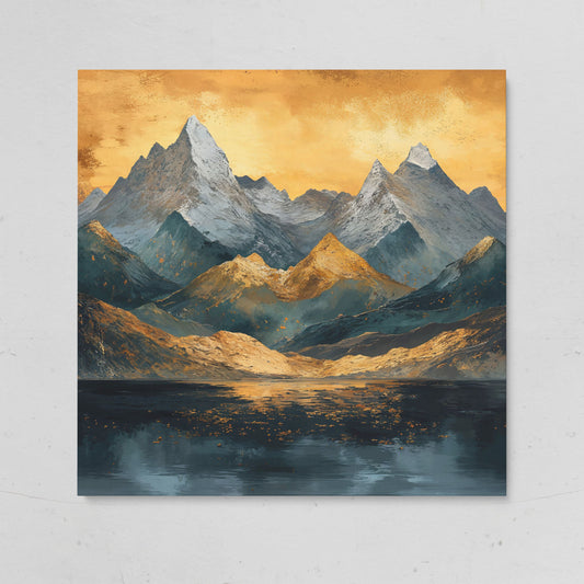 Modern Mountain Landscape Canvas on gallery wrap