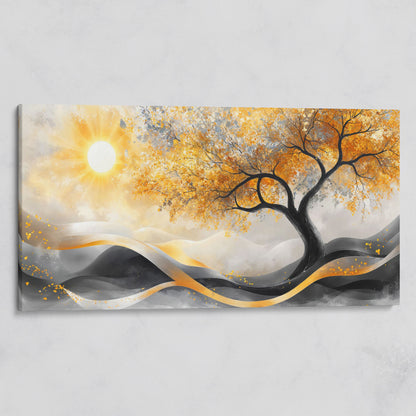 Autumn Tree Landscape Canvas on gallery wrap