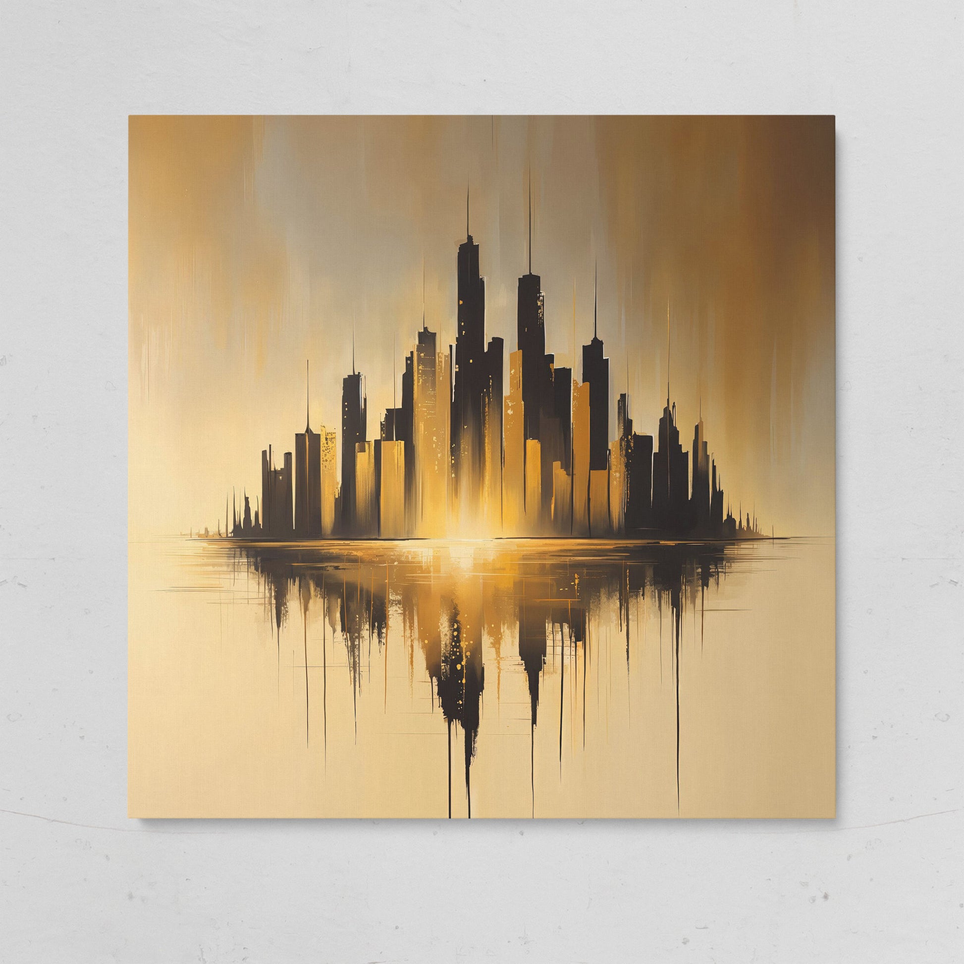 Urban Skyline Canvas Print on gallery wrap