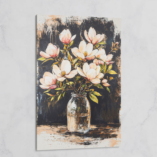 Magnolia Bouquet Canvas Print on gallery wrap