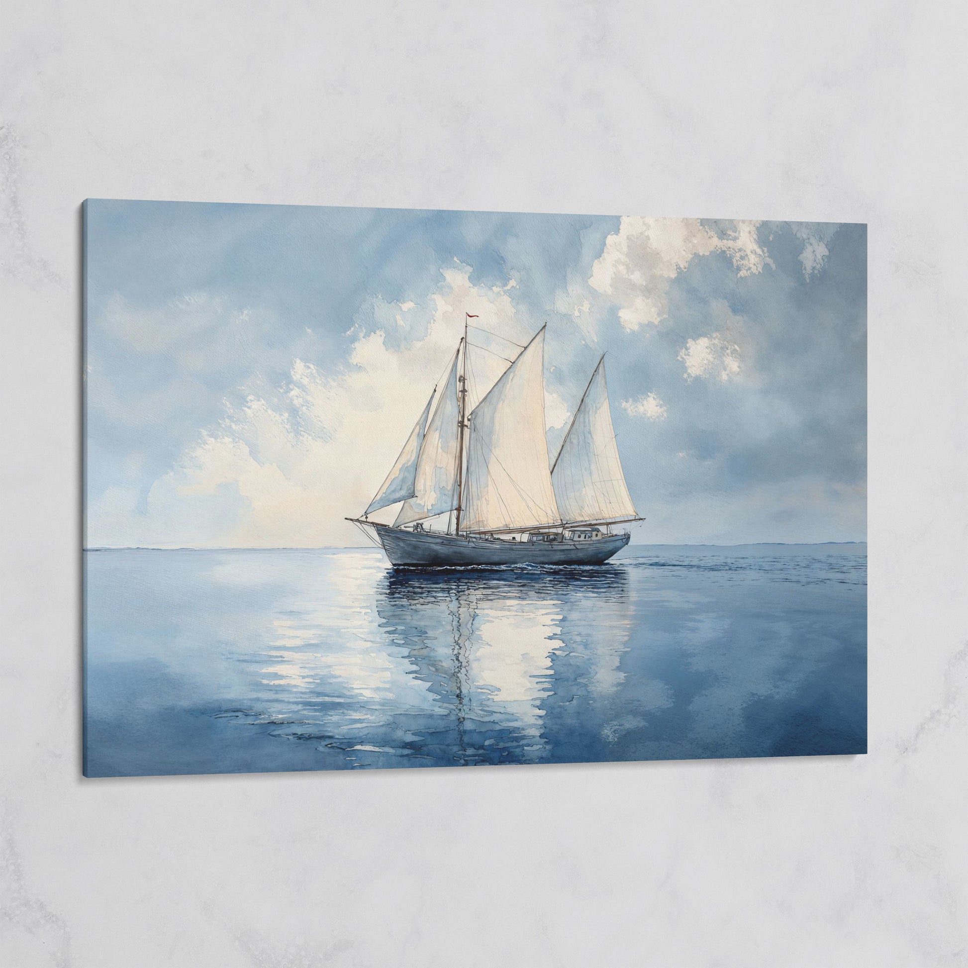 Sailboat in Calm Waters Canvas on gallery wrap