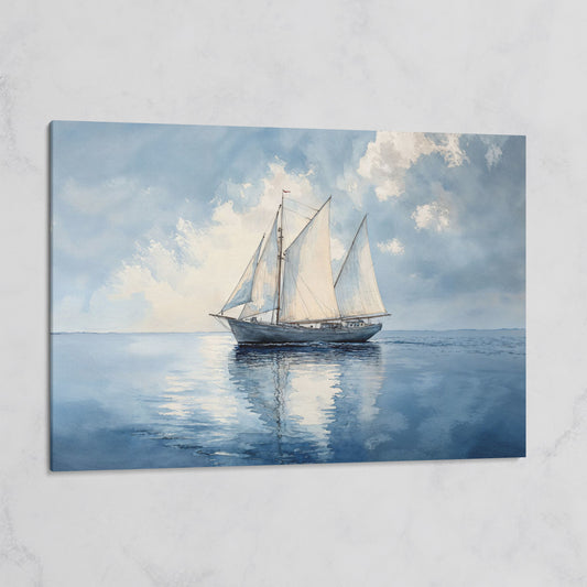 Sailboat in Calm Waters Canvas on gallery wrap