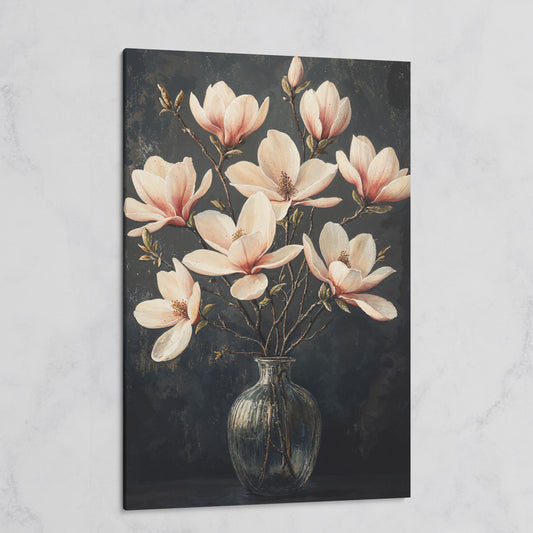 Magnolia Blossom Bouquet Canvas Print on gallery wrap