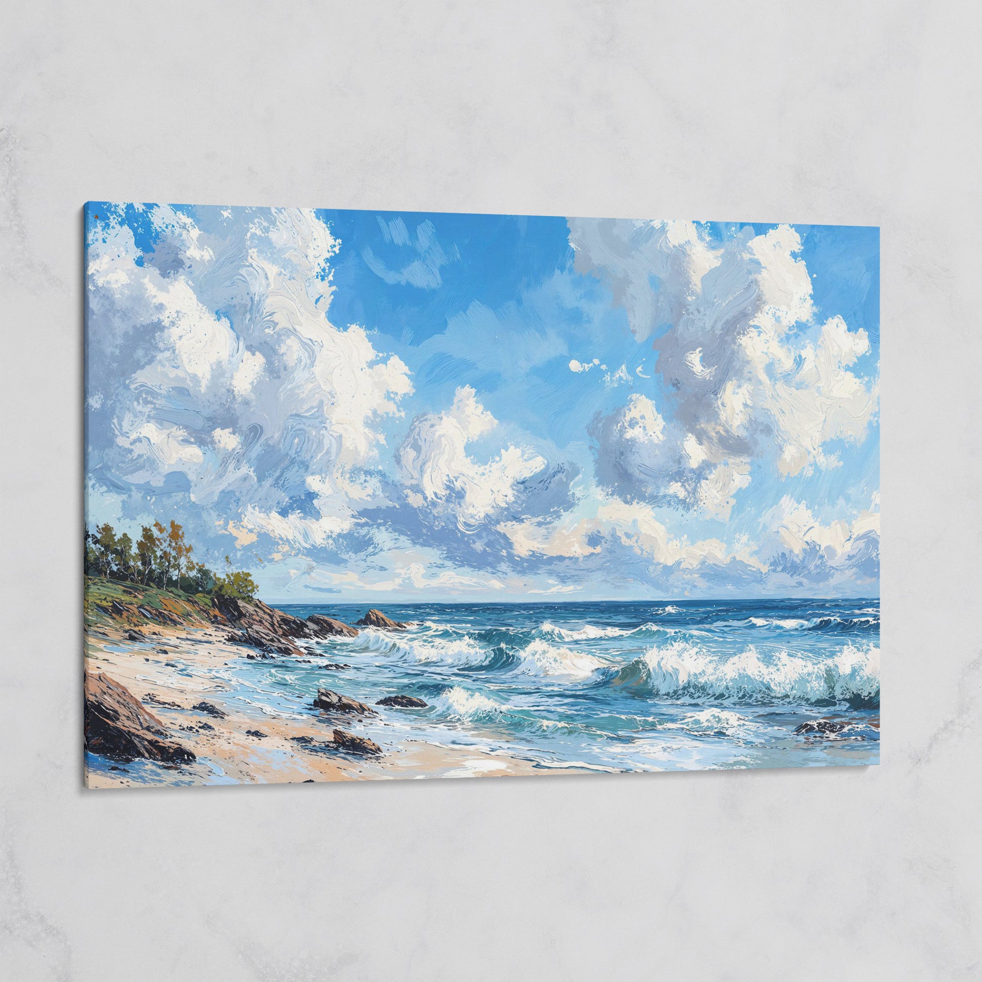 Ocean Waves and Sky Canvas Print on gallery wrap