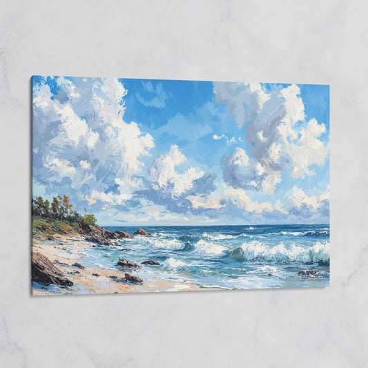 Ocean Waves and Sky Canvas Print on gallery wrap
