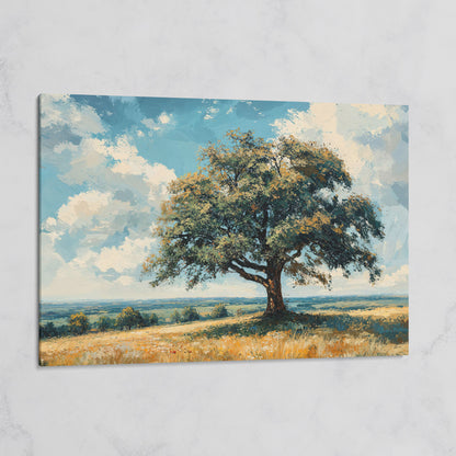 Majestic Tree Countryside Canvas Wall Art on gallery wrap