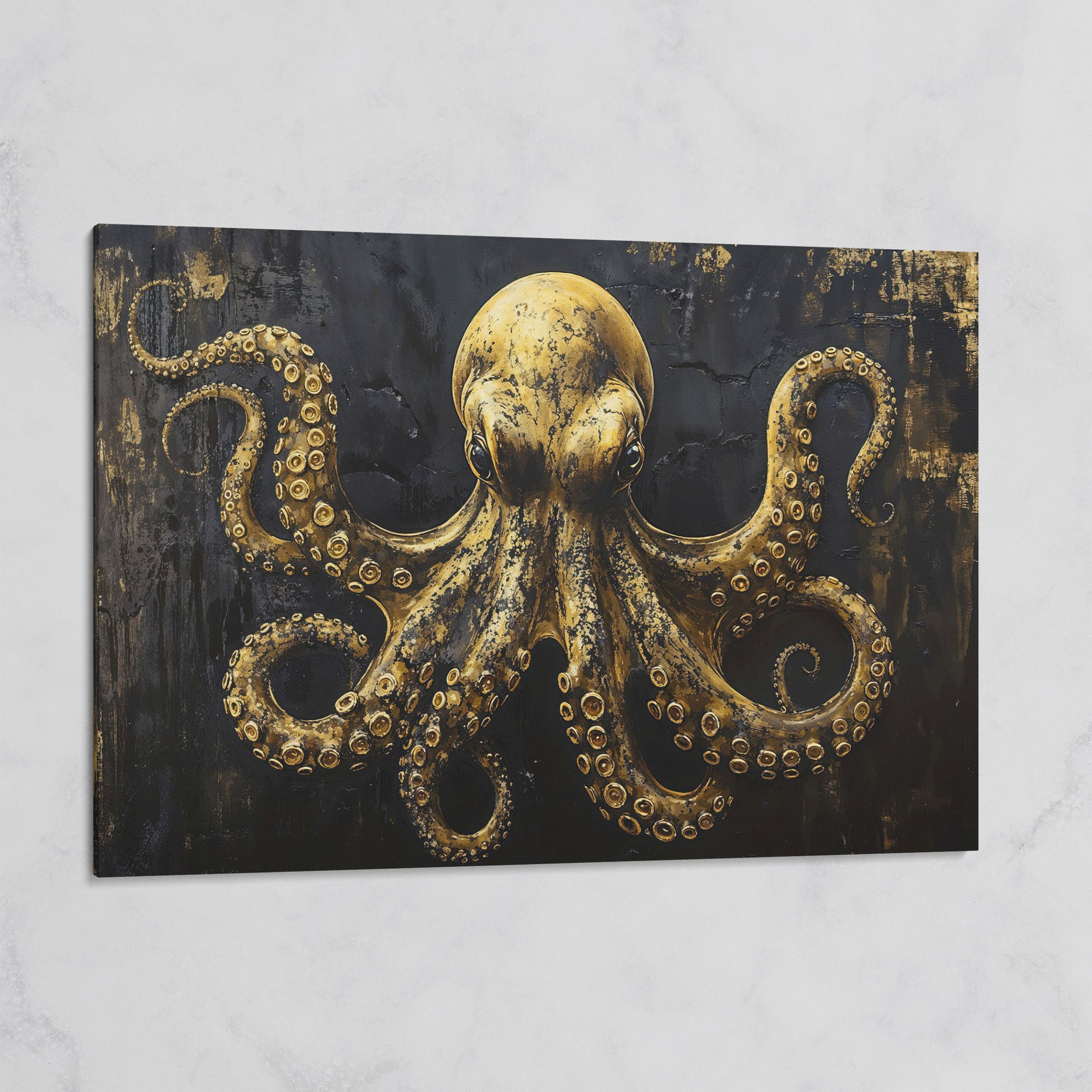Gothic Octopus Canvas Wall Art on gallery wrap