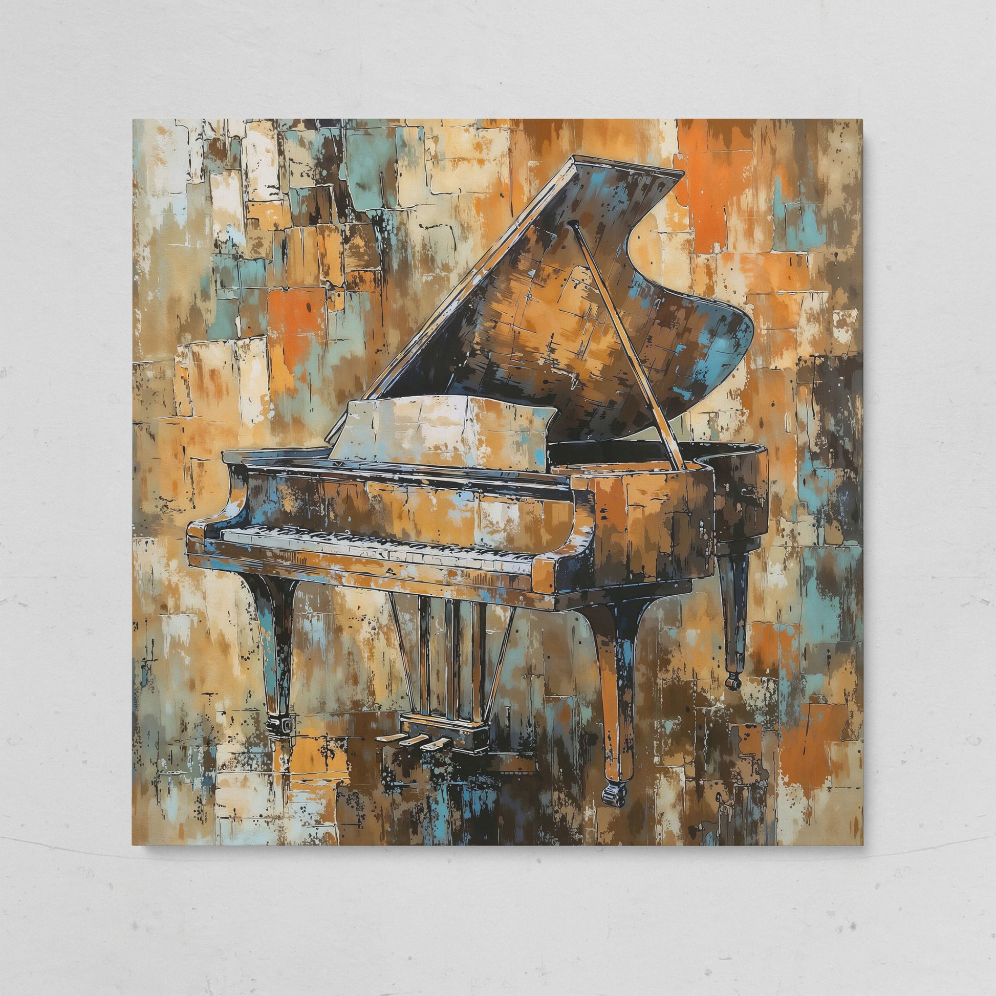 Grand Piano Abstract Canvas on gallery wrap