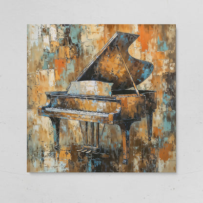 Grand Piano Abstract Canvas on gallery wrap