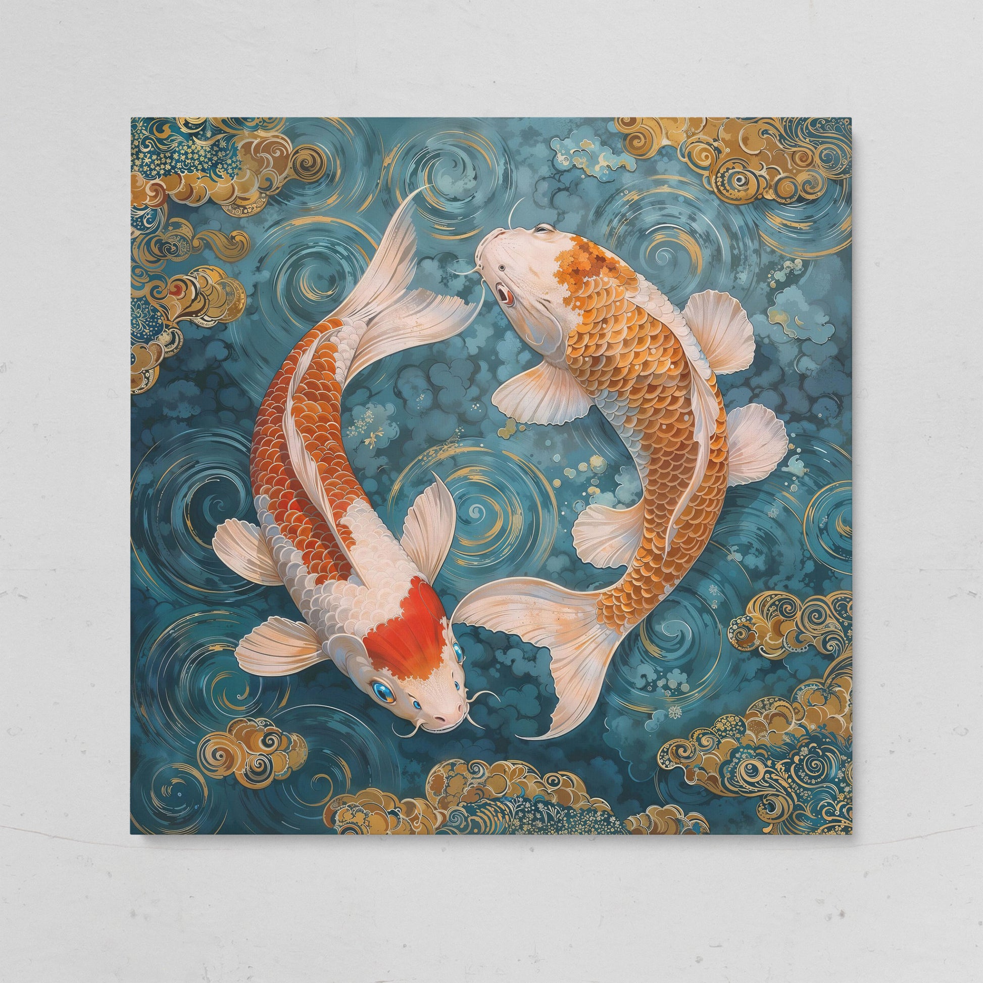 Koi Fish Yin Yang Canvas on gallery wrap
