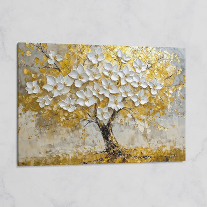 Golden Tree of Life Abstract Canvas on gallery wrap