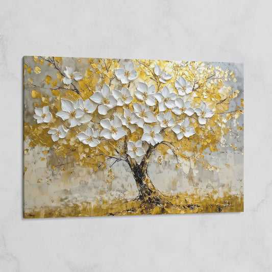 Golden Tree of Life Abstract Canvas on gallery wrap