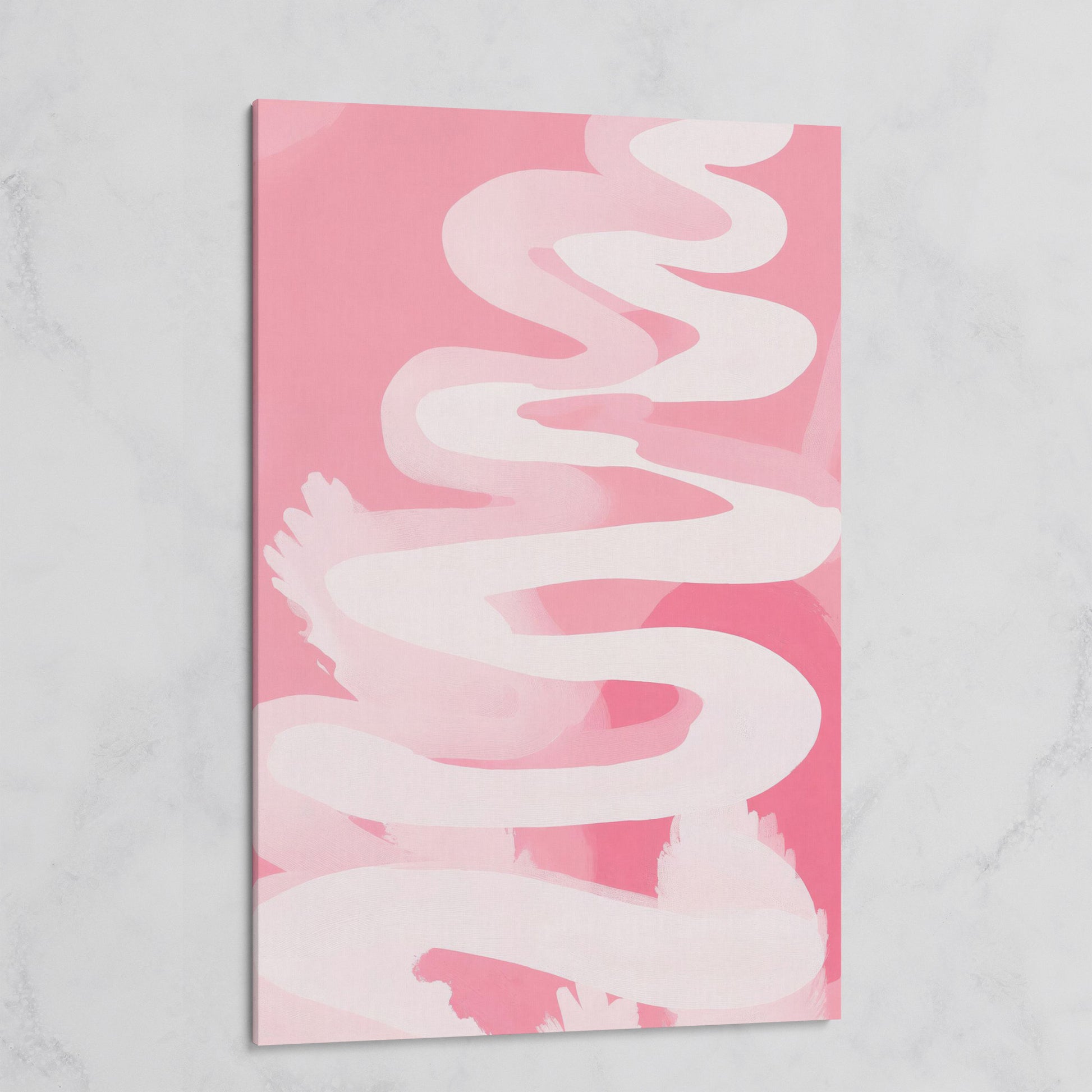 Pink Abstract Watercolor Canvas Print on gallery wrap