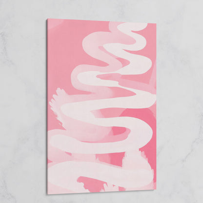 Pink Abstract Watercolor Canvas Print on gallery wrap