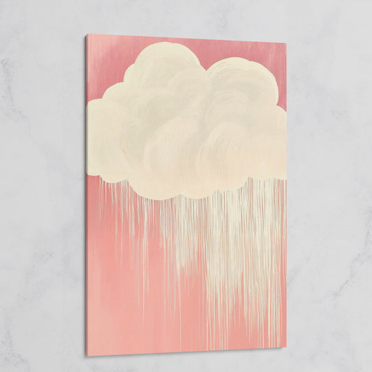 Pink Cloud Canvas Print for Nursery Walls on gallery wrap