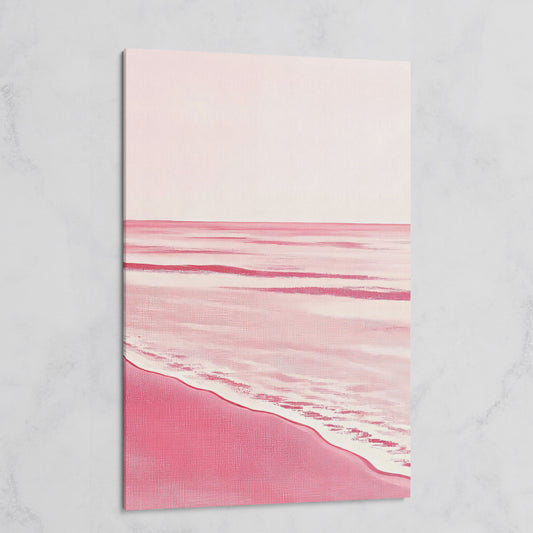 Abstract Pink Seascape Canvas Print on gallery wrap