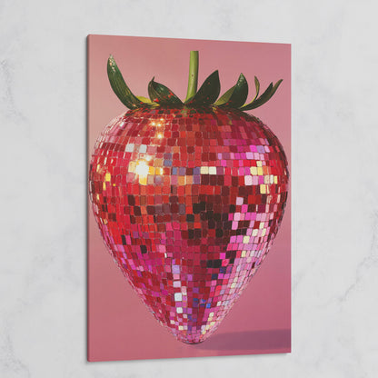 Strawberry Disco Vibes Canvas Print on gallery wrap
